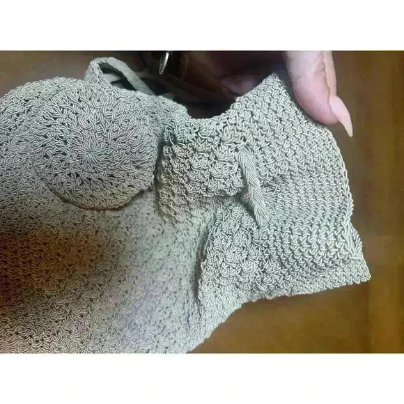 Vintage satchel bucket boho handbag with attached coin purse - Picture 4 of 4